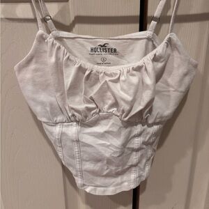 Hollister Cream Ruched Top